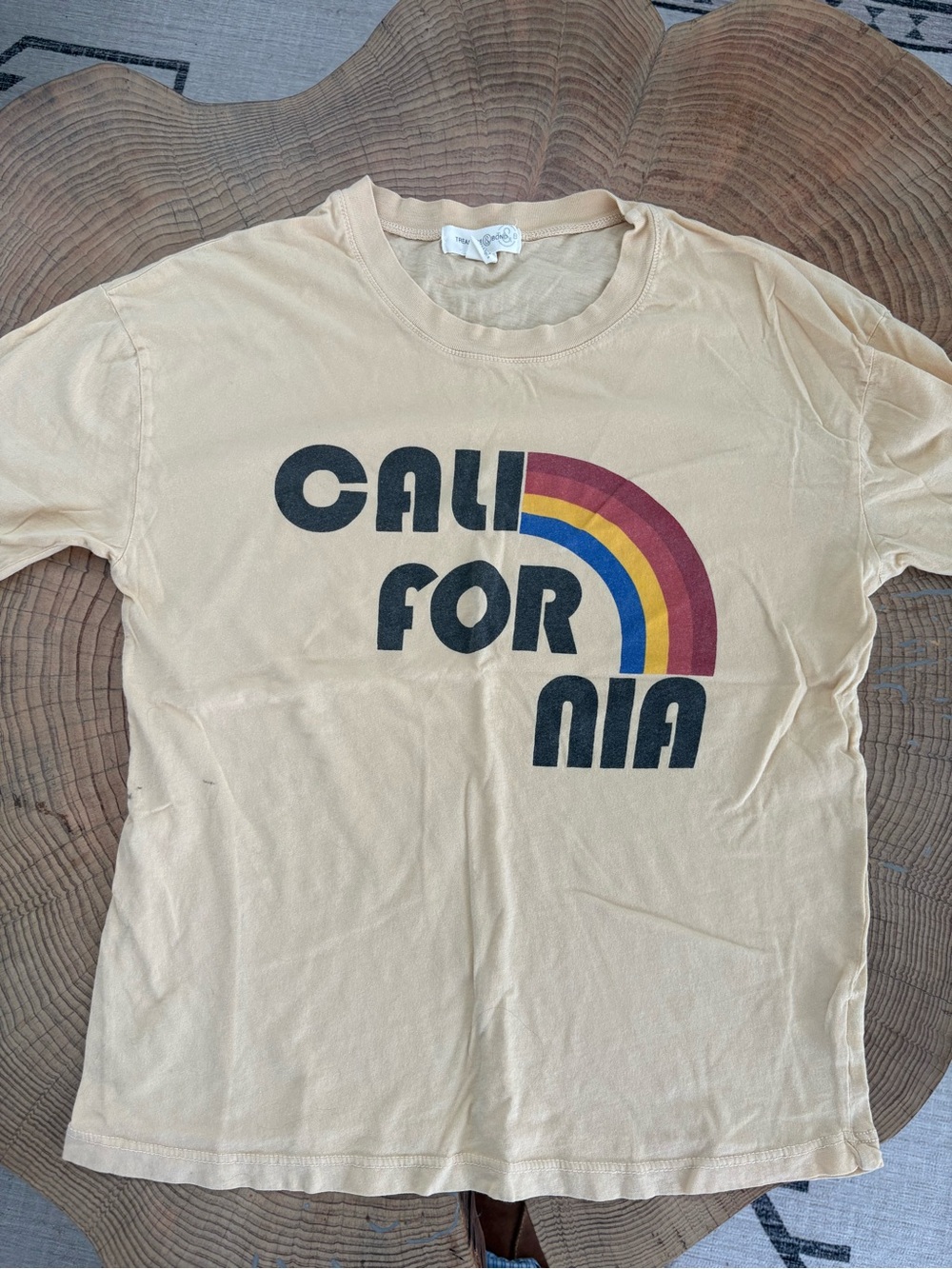 Treasure & Bond Cream Yellow Graphic 'CaliFornia' Tee Size XXSmall